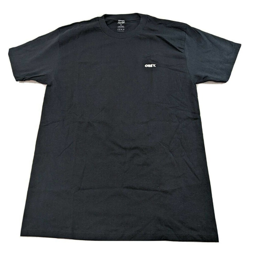 Obey Statue Icon T-shirt Black Medium Short Sleeve Crew Neck 100% Cotton - Picture 2 of 5